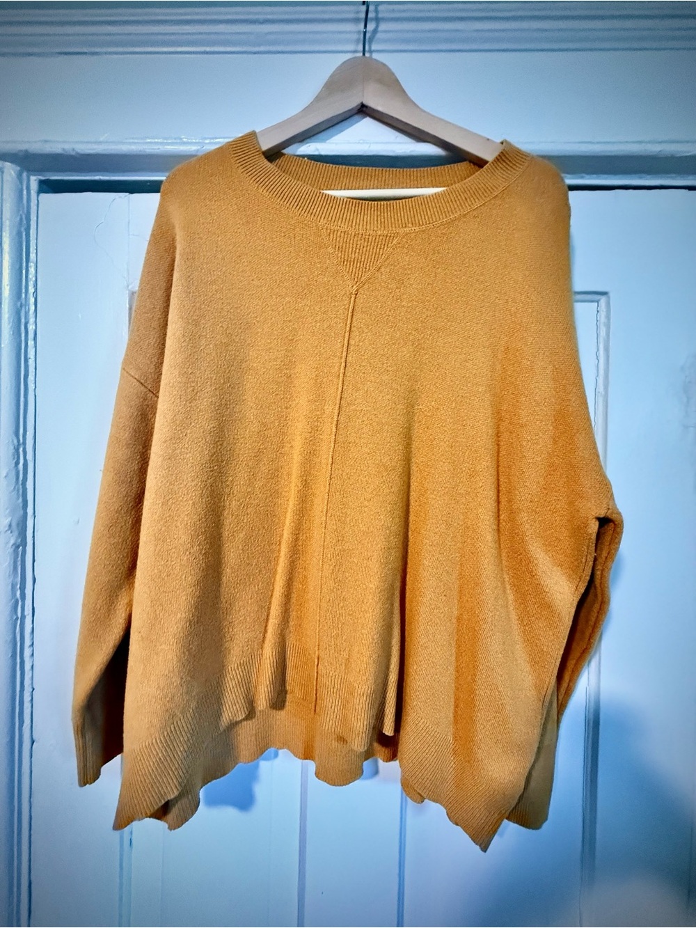 Universal Thread Mustard Drop-Shoulder Crewneck Sweater